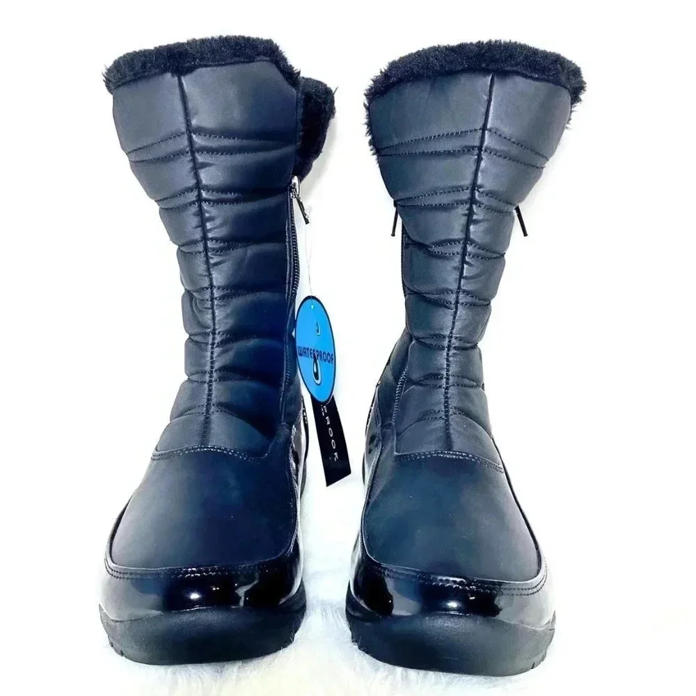 Weatherproof Black Winter Snow Boots Size 10 NWT